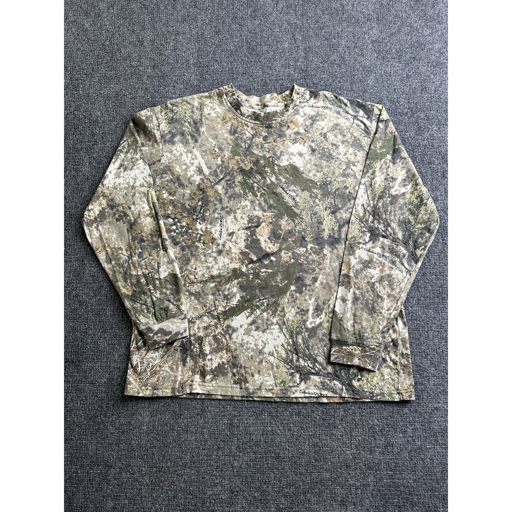 Men's Cabela's Zonz Camo Hunting Long Sleeve Shirt, Size L